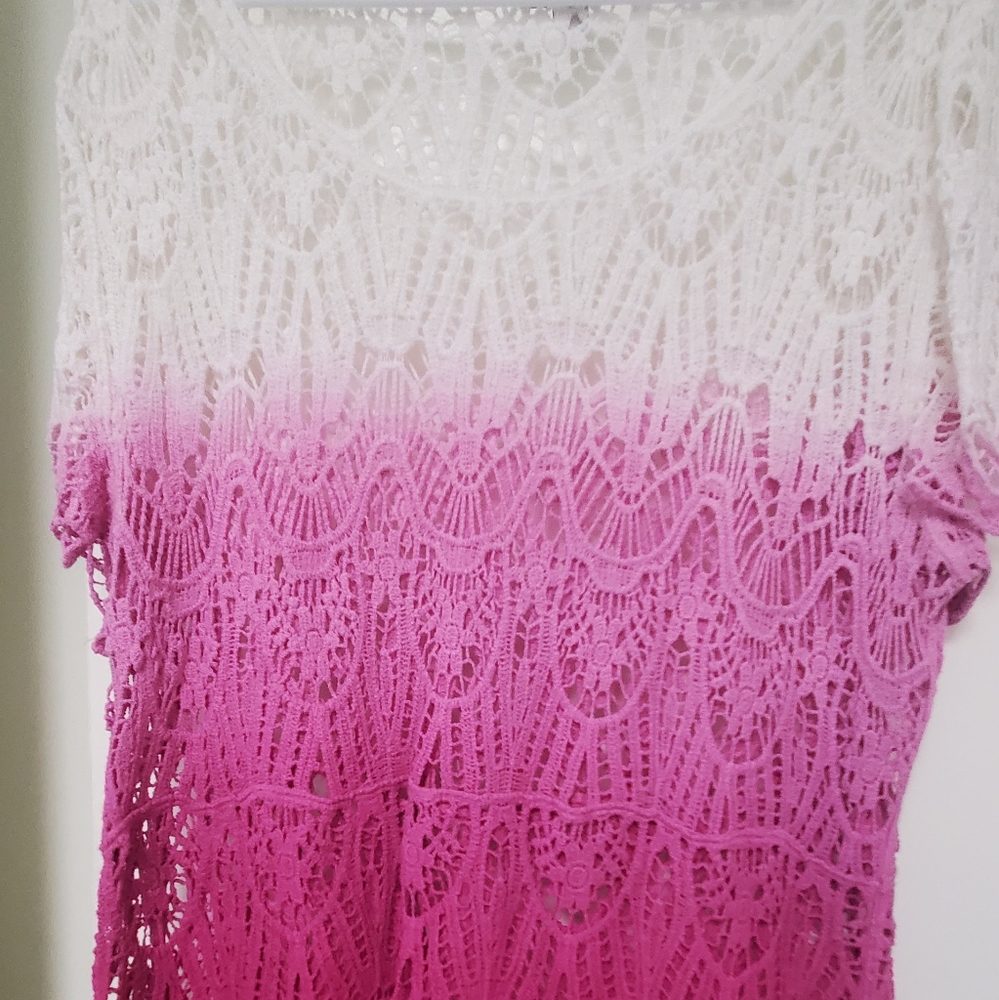 Ombre Knitted short Sleeved shirt